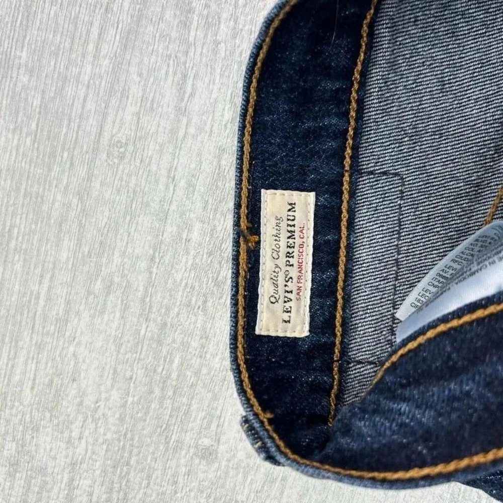 Levi's Premium 501 Jeans Mens 25x30 Dark Wash Denim Big E Regular Straight Pants